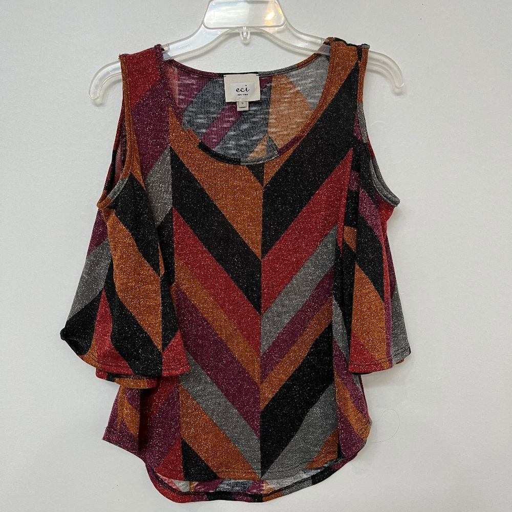 Colorful glittery blouse